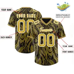 Black Graffiti Pattern Authentic Football Jersey 2