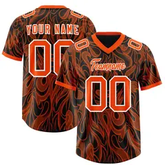 Black Graffiti Pattern Authentic Football Jersey 1