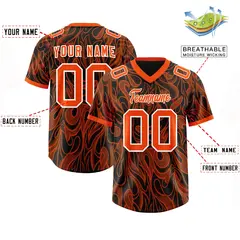 Black Graffiti Pattern Authentic Football Jersey 2