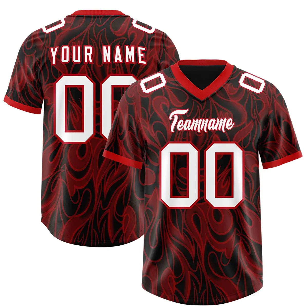 Black Graffiti Pattern Authentic Football Jersey