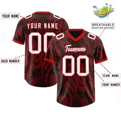 Black Graffiti Pattern Authentic Football Jersey 2