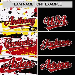 Black Graffiti Pattern Varsity Full-Snap Letterman Baseball Jacket 3