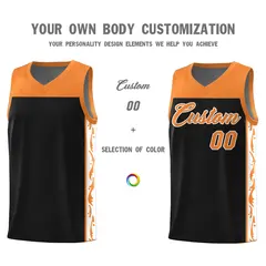 Black Graffiti Side Pattern Basketball Jersey 3