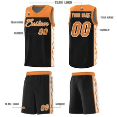 Black Graffiti Side Pattern Basketball Jersey 5