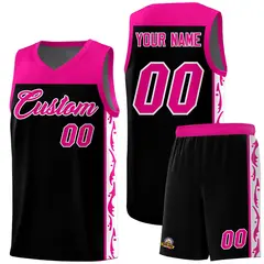 Black Graffiti Side Pattern Basketball Jersey