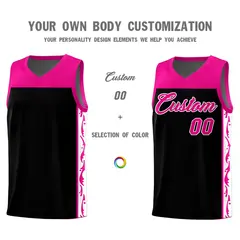 Black Graffiti Side Pattern Basketball Jersey 3