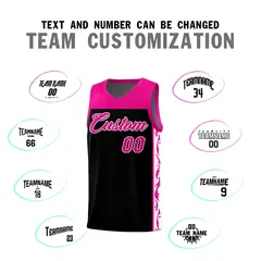 Black Graffiti Side Pattern Basketball Jersey 4