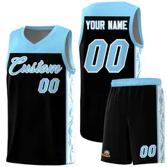 Black Graffiti Side Pattern Basketball Jersey