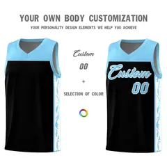Black Graffiti Side Pattern Basketball Jersey 3