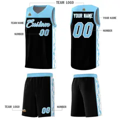 Black Graffiti Side Pattern Basketball Jersey 5