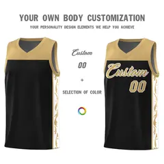 Black Graffiti Side Pattern Basketball Jersey 3