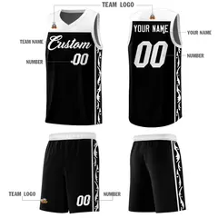 Black Graffiti Side Pattern Basketball Jersey 5