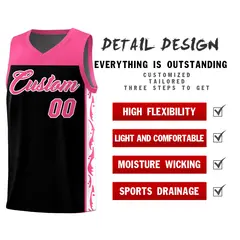 Black Graffiti Side Pattern Basketball Jersey 2