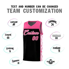 Black Graffiti Side Pattern Basketball Jersey 4