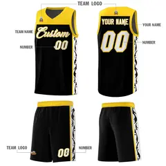 Black Graffiti Side Pattern Basketball Jersey 5