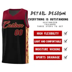 Black Graffiti Side Pattern Basketball Jersey 2