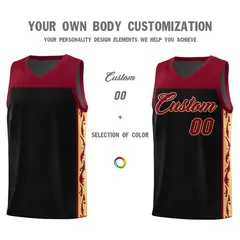 Black Graffiti Side Pattern Basketball Jersey 3