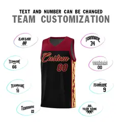 Black Graffiti Side Pattern Basketball Jersey 4