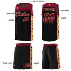 Black Graffiti Side Pattern Basketball Jersey 5