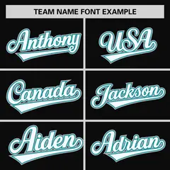 Black Gray-Aqua Varsity Raglan Letterman Bomber Jacket 3