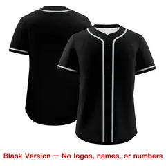 Black Gray Authentic Classic Baseball Jersey 7