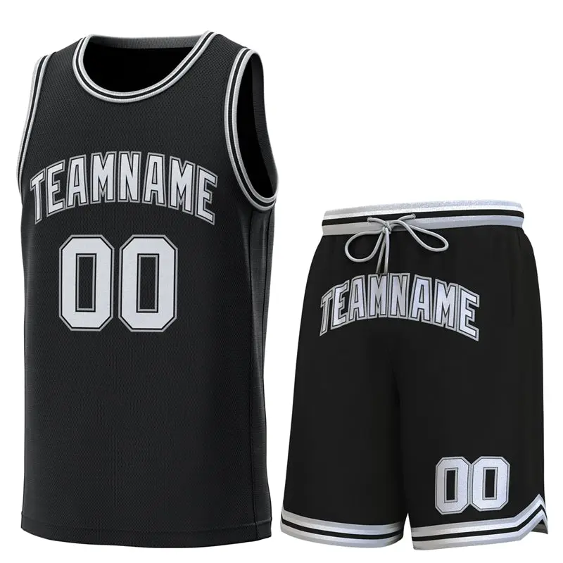 Black Gray-Black Classic Sets Basketball Jersey