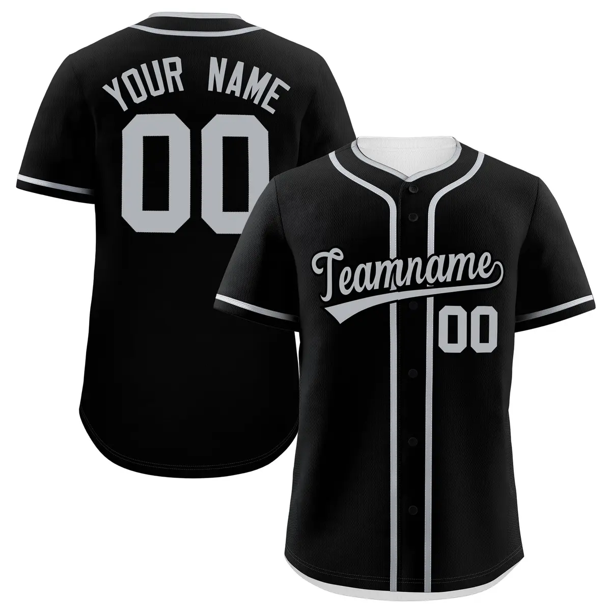 Black Gray Classic Authentic Baseball Jersey