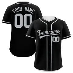 Black Gray Classic Authentic Baseball Jersey
