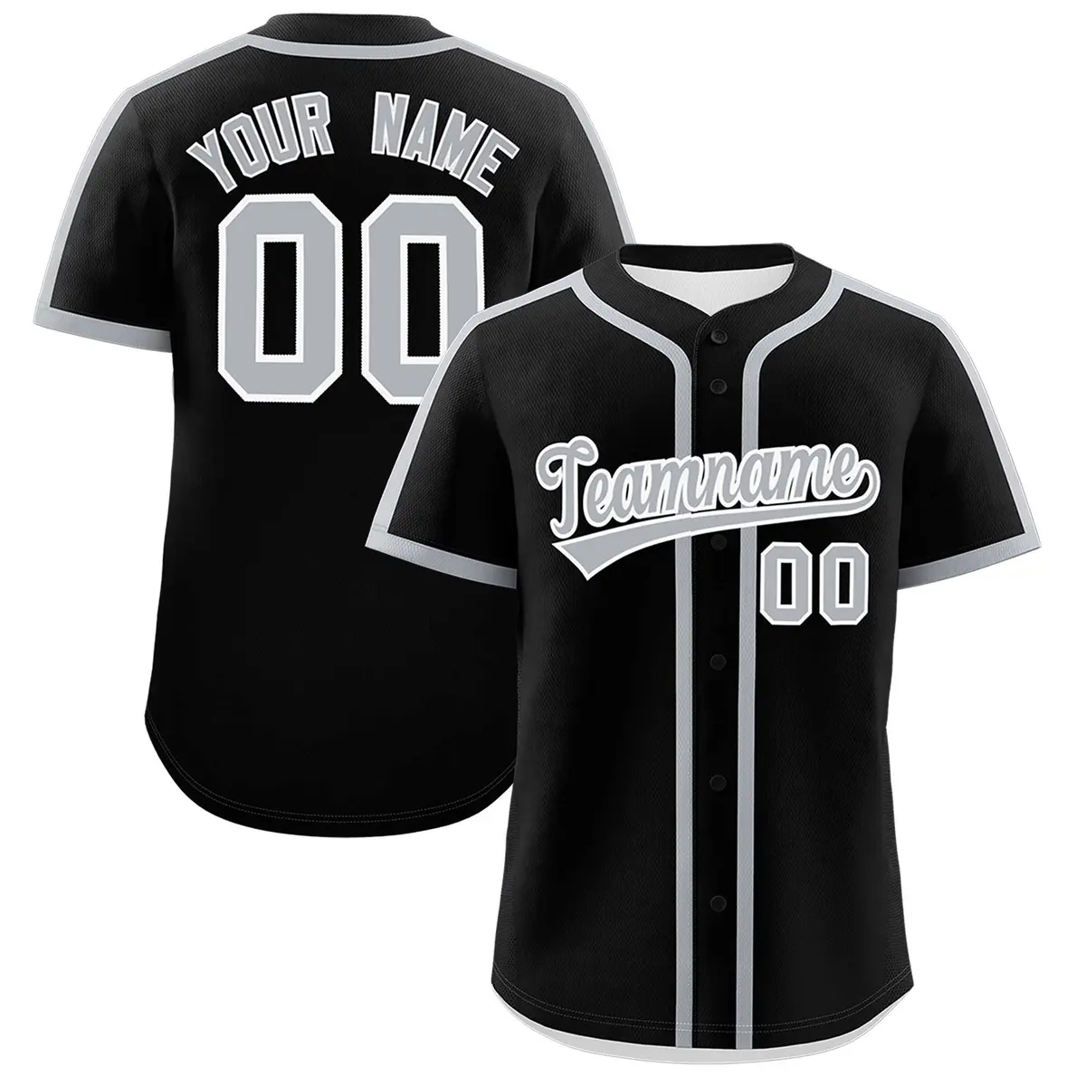 Black Gray Classic Authentic Baseball Jersey