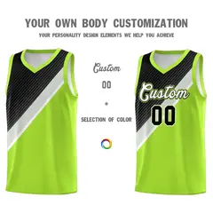 Black Gray Diagonal Stripes Color Block Basketball Jersey 3