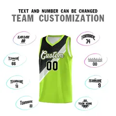 Black Gray Diagonal Stripes Color Block Basketball Jersey 4