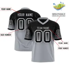Black Gray Gradient Fashion Authentic Football Jersey 2