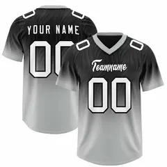 Black Gray Gradient Fashion Outdoor Football Jersey
