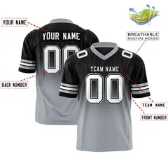 Black Gray Gradient Outdoor Fashion Flag Football Jersey 2