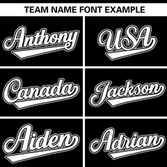 Black Gray Gradient Side Star Pattern Baseball Jersey 3