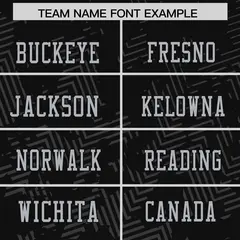 Black Gray Graffiti Line Authentic Football Jersey 3