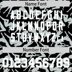 Black Gray Graffiti Pattern Baseball Jersey 4