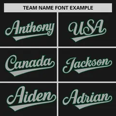 Black Gray-Green Raglan Sleeves Authentic Baseball Jersey 3