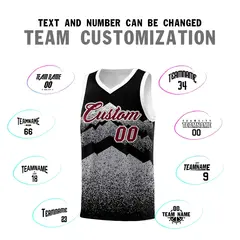 Black Gray Mountain Fade Gradient Fashion Basketball Jersey 4