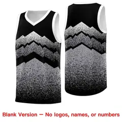 Black Gray Mountain Fade Gradient Fashion Basketball Jersey 6