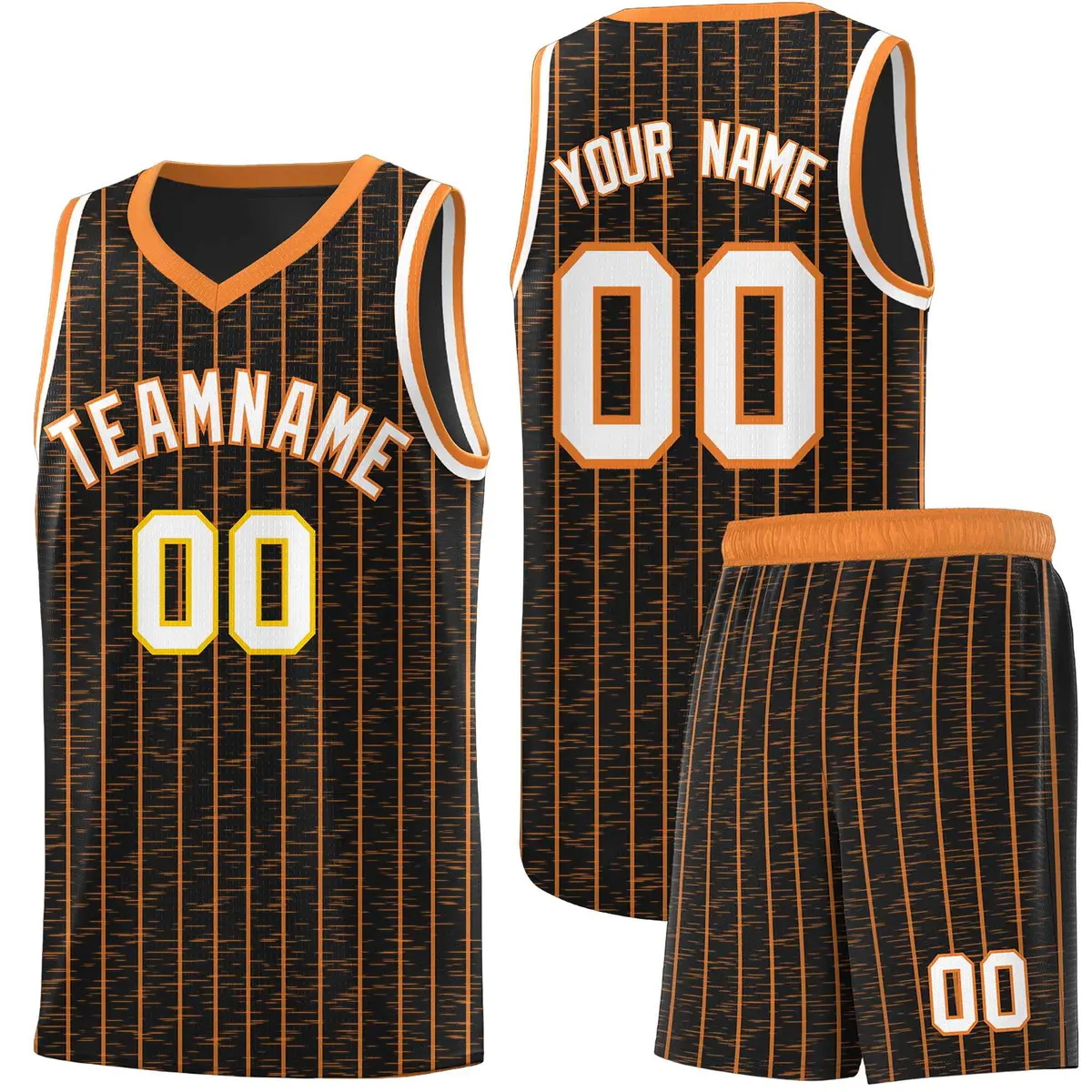 Black Gray Pinstripe Retro Sets Uniform Basketball Jersey