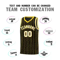 Black Gray Pinstripe Retro Sets Uniform Basketball Jersey 4