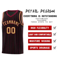 Black Gray Pinstripe Retro Sets Uniform Basketball Jersey 2