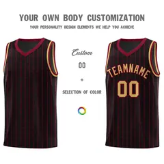 Black Gray Pinstripe Retro Sets Uniform Basketball Jersey 3