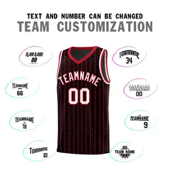 Black Gray Pinstripe Retro Sets Uniform Basketball Jersey 4