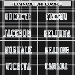 Black Gray Plaid Pattern Authentic Football Jersey 3