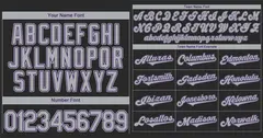 Black Gray-Purple Classic Style Baseball Jersey 3