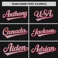 Black Gray-Red Raglan Sleeves Authentic Baseball Jersey 3