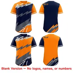 Black Gray Silver Reversible Baseball Jersey Lightning Graffiti Pattern 8