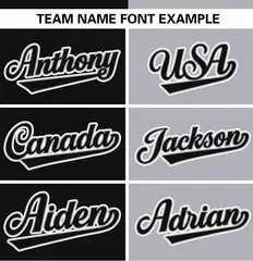 Black Gray Stripe-Solid Combo Baseball Jersey 3
